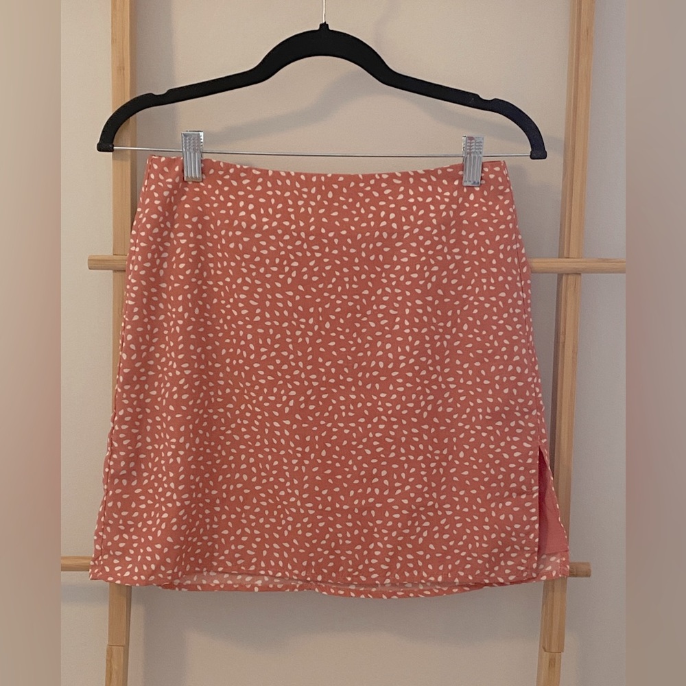 Pink Lily Polka Dot A-Line Mini Skirt